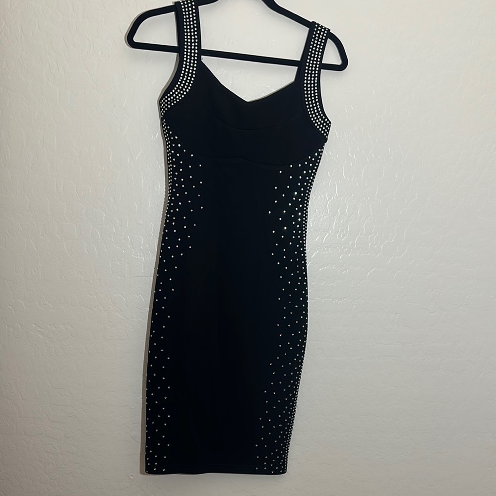 NWOT Elegant Black Studded Dress